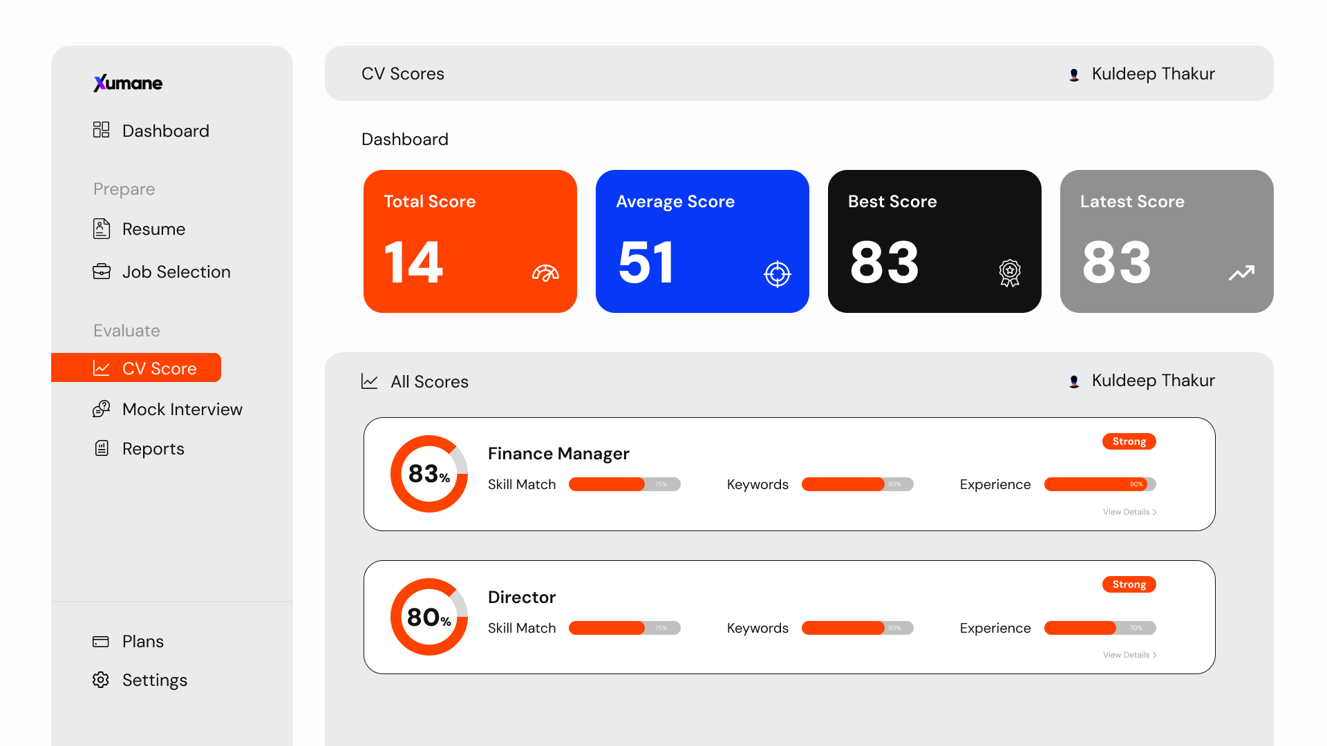 CV Dashboard
